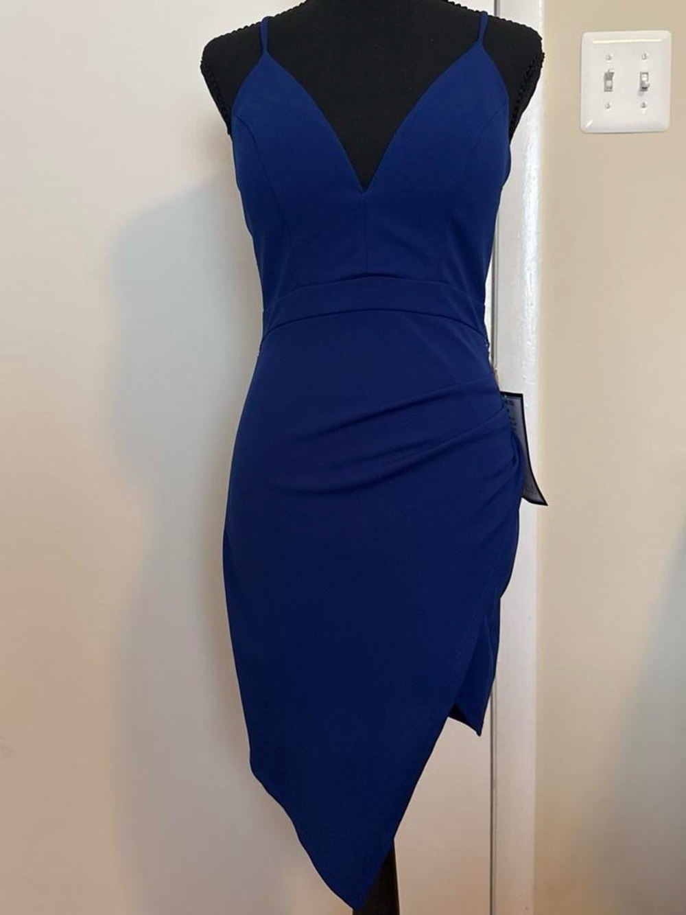 Emerald Sundae Blue Lace Back Cutout Bodycon Dress Size S NWT